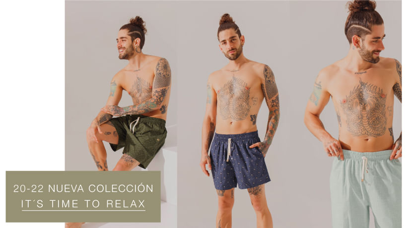 lanzamiento nueva coleccion relax, pijamas y ropa de descanso para hombre